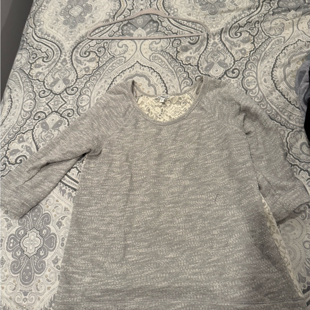 Express Gray Women's Sweater Cardigan - Picture 1 of 2